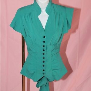 Chic Star Medium Victorian Green Blouse